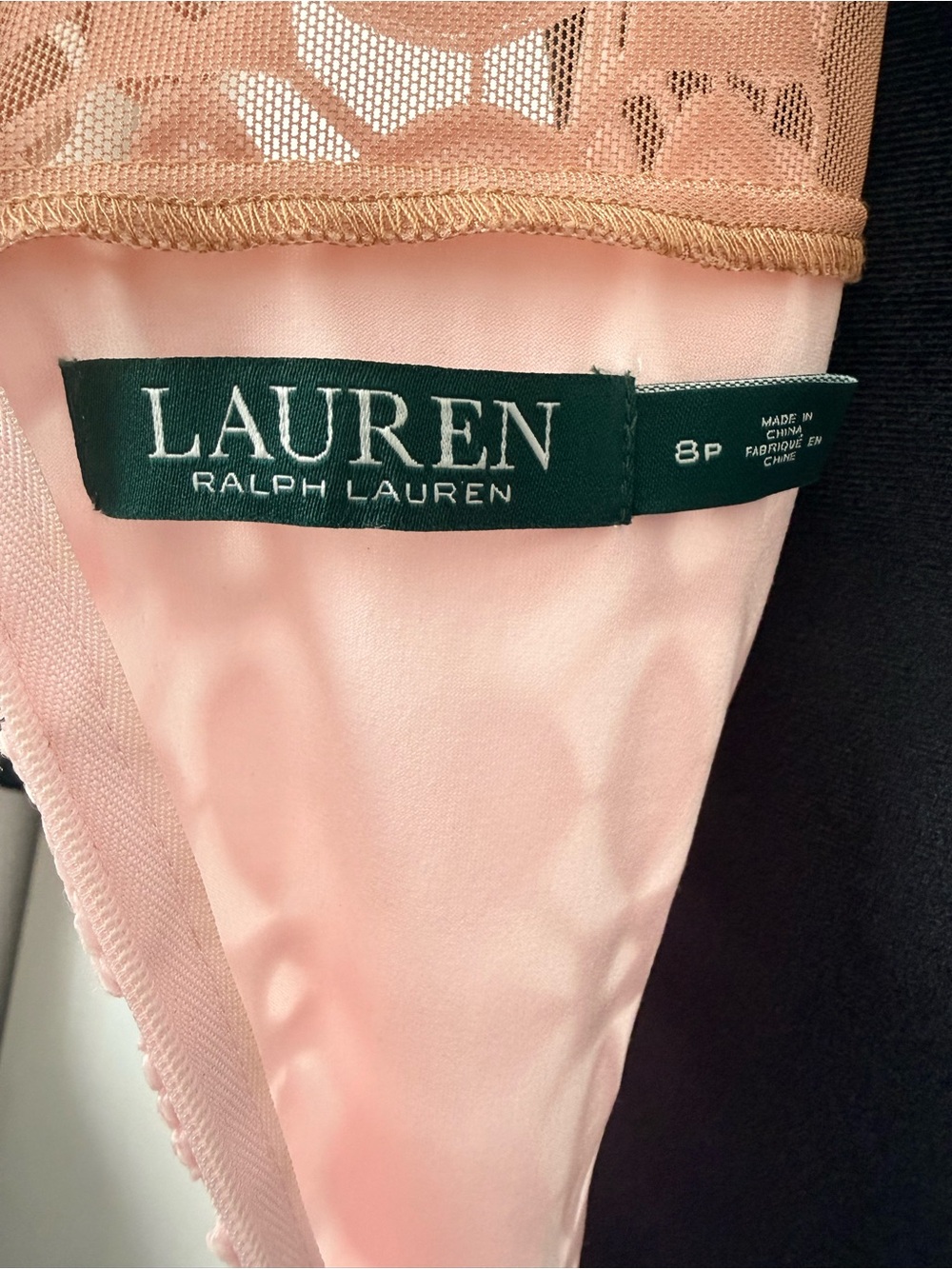Polo by Ralph Lauren Pale Pink Lace Midi Dress - Picture 3 of 4